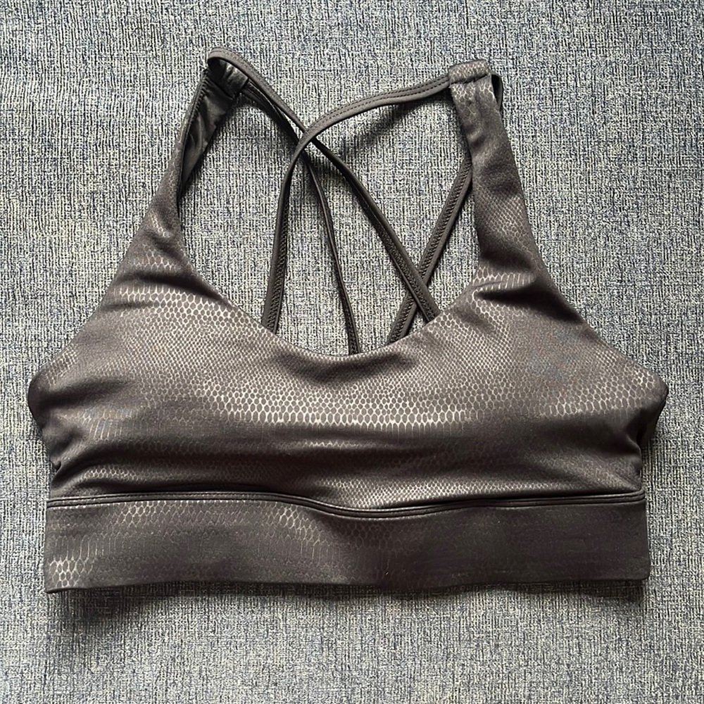 ZYIA black venom light and tight strappy bra size M